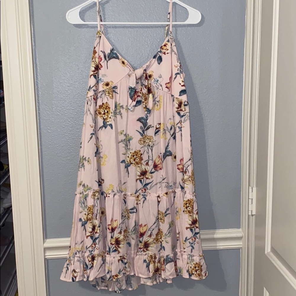 pink floral dress